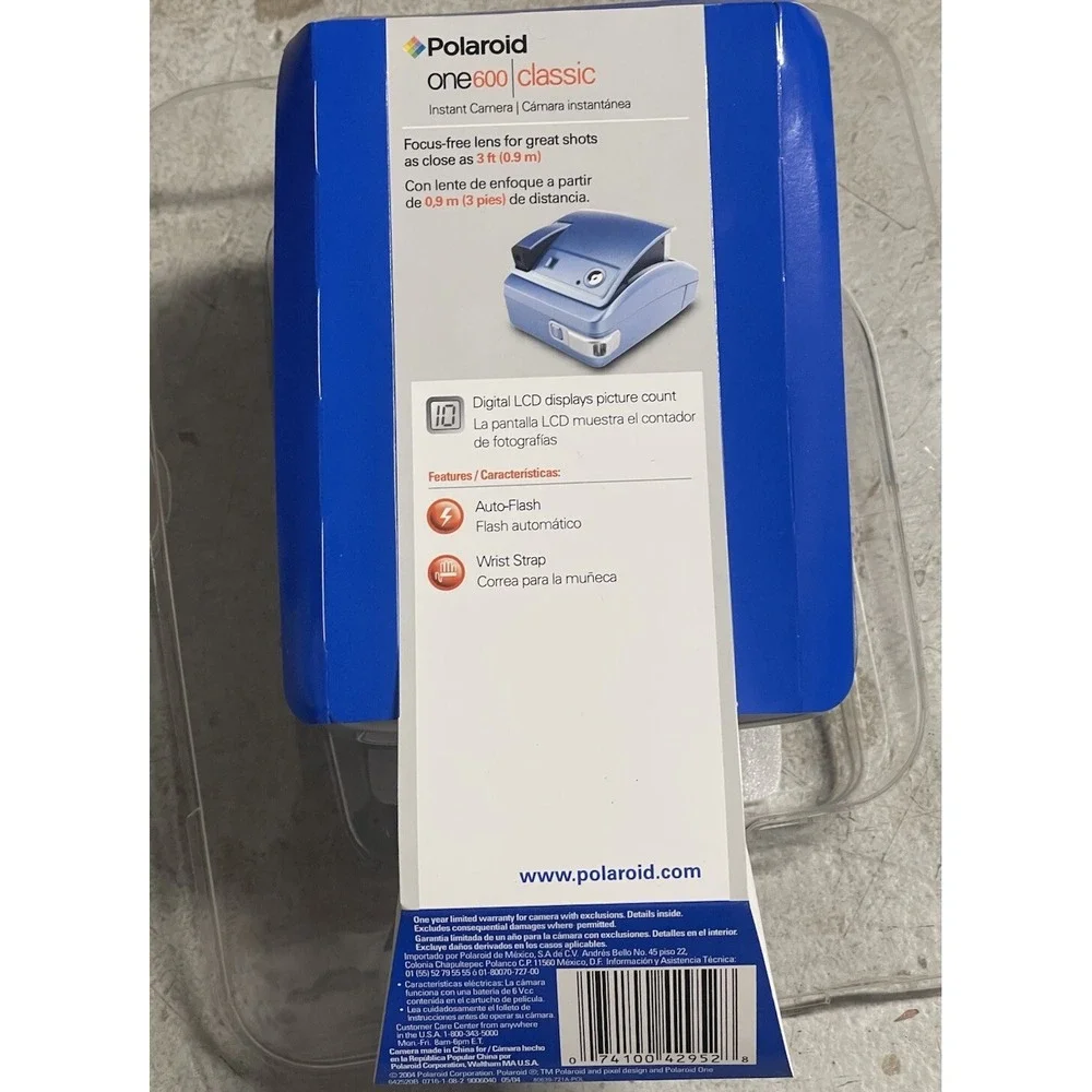 Polaroid One 600 Classic Instant Film Camera Blue New